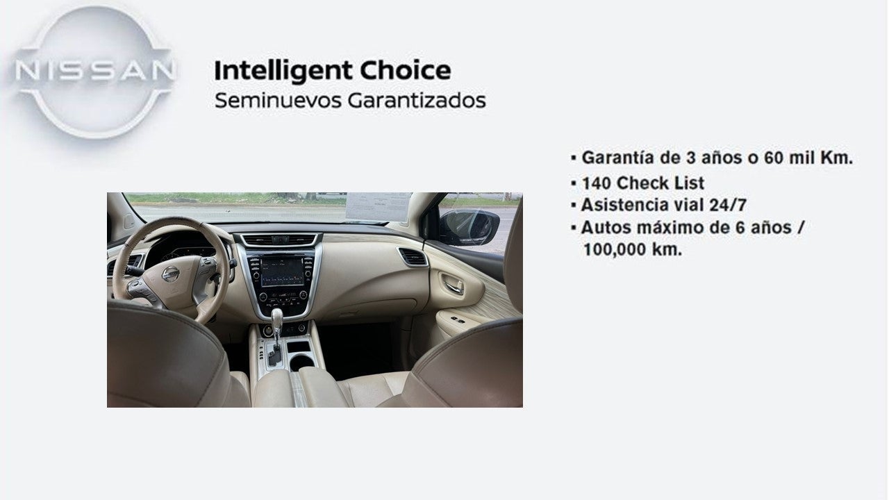 2019 Nissan Murano EXCLUSIVE, V6, 3.5L, 252 CP, 5 PUERTAS, AUT